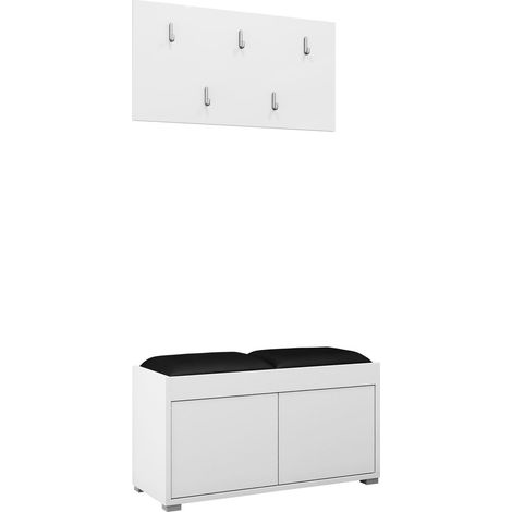 Conjunto para recibidor Comfivo Tutela, Soft 011, 0x0x0cm, Aglomerado laminado, Cuero ecológico, Montada en la pared, Colocada