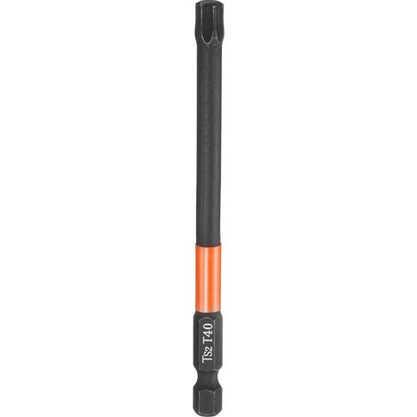 Embout Tournevis Torx T40 Tige Hexagonale 1/4" Long 4" (100mm) (1/5)