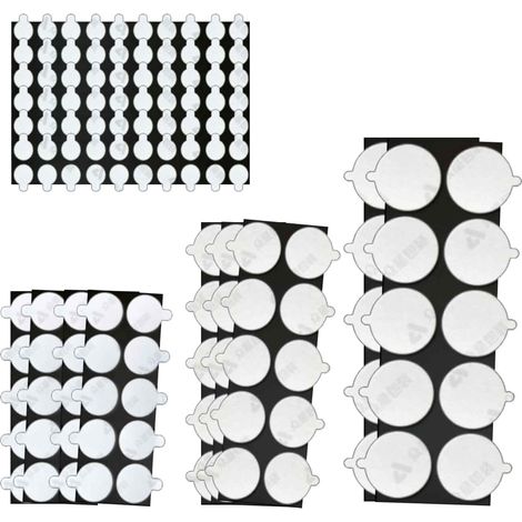 210pcs Pastille adhésive double face, Rond transparent 10-40mm, Réutilisable étanche pour Photo Bois Verre Métal Décoration(Troisième trimestre : septembre) (1/5)