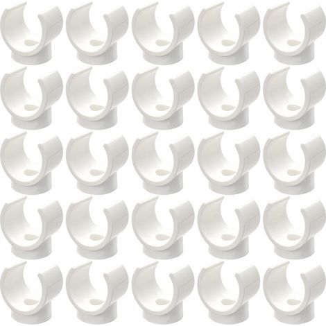 CCYKXA Pack of 25 water hose clamps, U-shaped fixing clamps, hose accessories, hose clamps (white) (1/5)