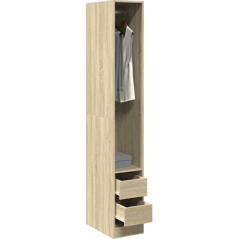 vidaXL Kleiderschrank Sonoma-Eiche 30x50x200 cm aus Spanplatte