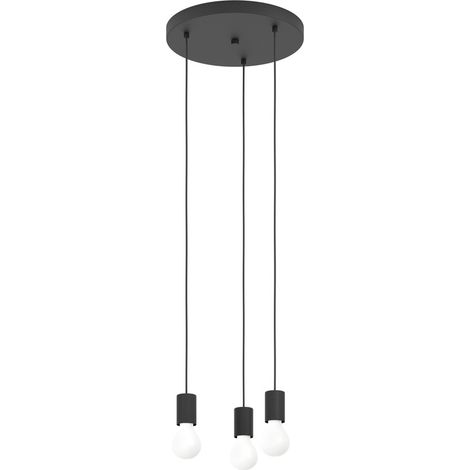 Pendentif à 3 lumières Nogalte Noir - 31235