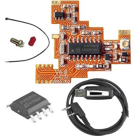 Module SI4732 V6.8 FPC + puce 2M + câble d'écriture USB pour réception ondes courtes HF bande complète/bande latérale unique K5 K6 (1/5)