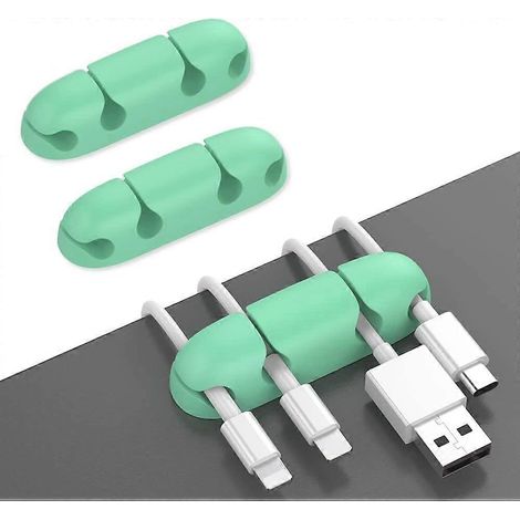 Set mit 3 Kabelorganisatorclips, kompaktes Design, Kabelhalter für den Schreibtisch, starker Klebstoff zur Organisation von USB-Kabeln/Stromkabeln/elektrischen Leitungen, ideal für Zuhause und Büro. (1/5)