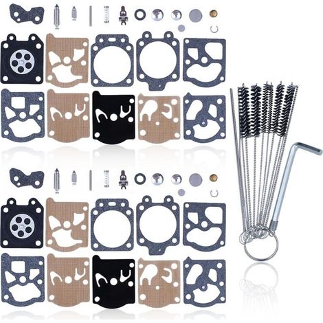 Réparation de Carburateur Kit pour Carburateur Walbro K20-WAT Pour Husqvarna 55 51 455 460 Rancher Pour Echo Pour Poulan ProPour Homelite Tondeuses à Chaîne, avec Brosse de Nettoyage (1/5)