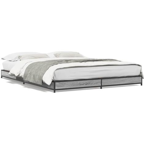 Maison Exclusive - Giroletto Grigio Sonoma 120x200 cm in Legno Multistrato Metallo