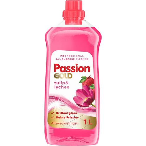 Passion Gold Universal-Bodenreiniger Tulpe und Litschi 1 l