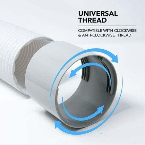 Coupleur d'extension de tuyau de climatiseur portable, universel de 5,9 pouces (150 mm) -