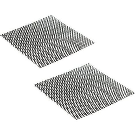 pair Tapis de barbecue, 2 pièces de 33 x 40 cm en téflon antiadhésif, maille pour barbecue, maille pour grille de barbecue pour four à micro-ondes, barbecue au charbon de bois-Fei Yu (1/5)