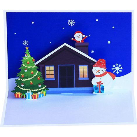 Carte de vœux pour Noël et Nouvel An - Collection Animaux Hiver - Cadeau Festif