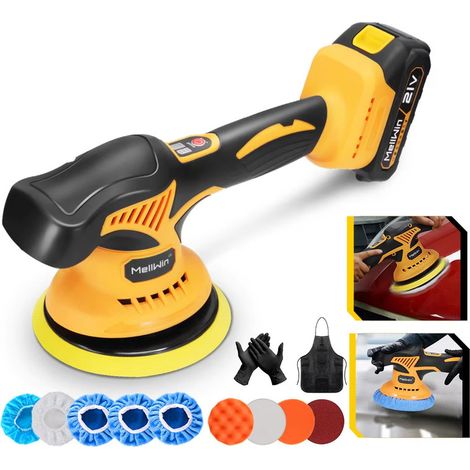 Polisseuse sans fil électrique 6000 tr/min, outil de polissage automobile avec affichage numérique et 8 vitesses, compatible batterie outil Makita 18V, sans batterie ni chargeur