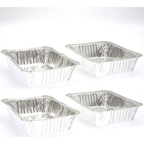 Lot de 3 barquettes de cuisson en aluminium pour barbecue
