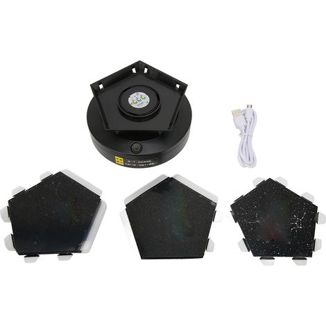 Lampe de Projection Nocturne Rotative Étoiles 3 Couleurs Rechargeable Décoration (1/5)