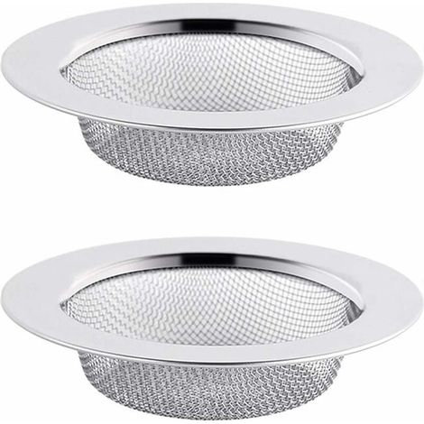 2PCS Filtre à Évier en Acier Inoxydable, Filtre de Vidange de 7,5 cm, Crépine d'évier, Tamis d'évier, Crépine d'évier de Cuisine (1/4)