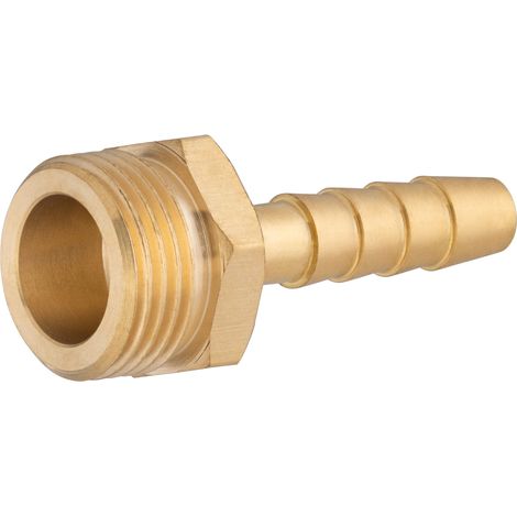 Racor de latón para manguera transparente AROZ Macho 3/8 - Ø06