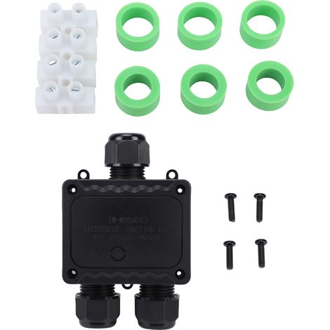 Boîte de jonction électrique extérieure, épissure de câble, couvercle de protection, entrées multiples, étanchéité IP68 pour multiprise, prise, minuterie, guirlandes lumineuses de Noël M2068 3Y 5 14MM (1/5)