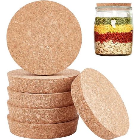 Bouchons en liège de 2 cm d'épaisseur, capsules de bouteille, bouchons de vin, bouchons pour bocaux en bois (cuisine, cadeaux de mariage, conservation).-AquaForge