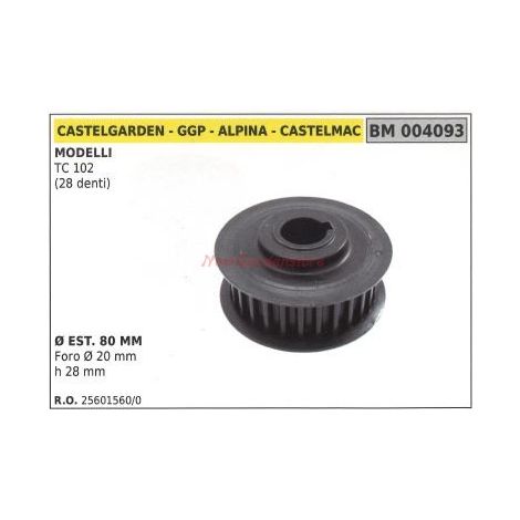 Puleggia per rasaerba tosaerba tagliaerba TC 102 28 denti ALPINA 004093