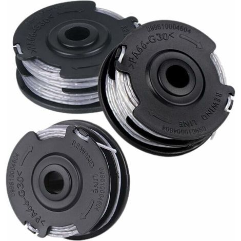 Set di 3 bobine per decespugliatore Bosch Art 24 27 30 30-36 Li, 18 m, 1,65 mm (1/4)