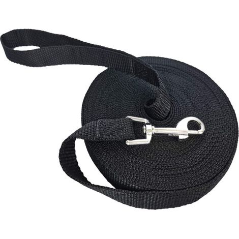 Longe pour Chien 10m Noir, Laisse de Dressage pour Chien, Laisse Longue pour Chien de Petites à Grandes Taille (1/4)