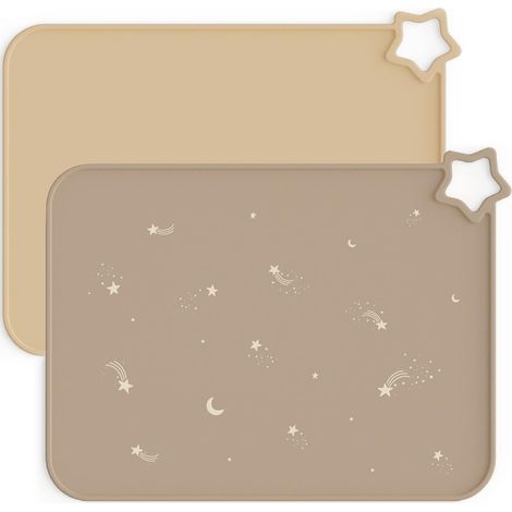 Lot de 2 sets de table en silicone antidérapant et résistant aux taches pour enfants. (1/5)