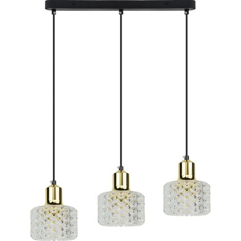 Lampada a sospensione lumi 3 GU10 nera milagro ML9748 (1/5)