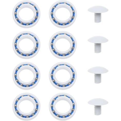 Lot de 12 Accessoires pour Nettoyeur de Piscine Robot de Nettoyage de Piscine Roulements à Billes en Plastique C60 Boulons de Roue en Plastique C55 Compatible avec Polaris 180 280 Piscine Robot (1/5)