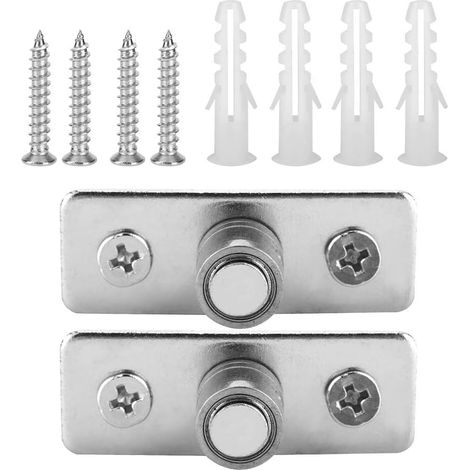 2 pièces guide de sol pour porte de grange coulissante, inox (1/5)
