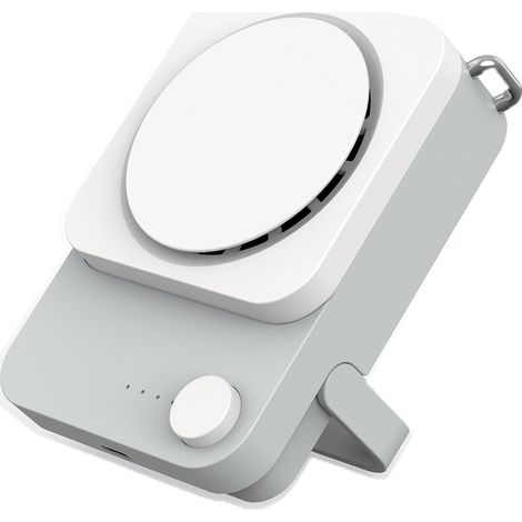 Ventilateur de cou portable, mini ventilateur d'air rechargeable par USB, alimenté par batterie et avec cordon (1/5)