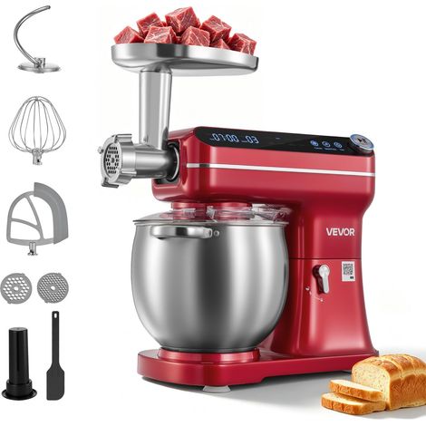 Robot Pâtissier 2-en-1 Batteur sur Socle 7 L 1000 W à Tête Inclinable (1/5)