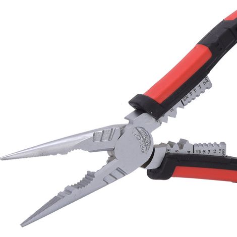 7 en 1 pinces à bec fin multifonction acier alliage chrome vanadium dénudage fil outil manuel 215mm 1 pièce (1/5)
