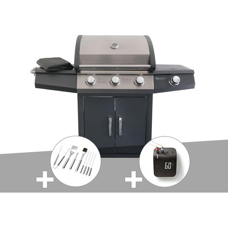Barbecue à gaz Soleto + Malette 8 ustensiles + Weber Connect Smart Grilling Hub - Jardideco