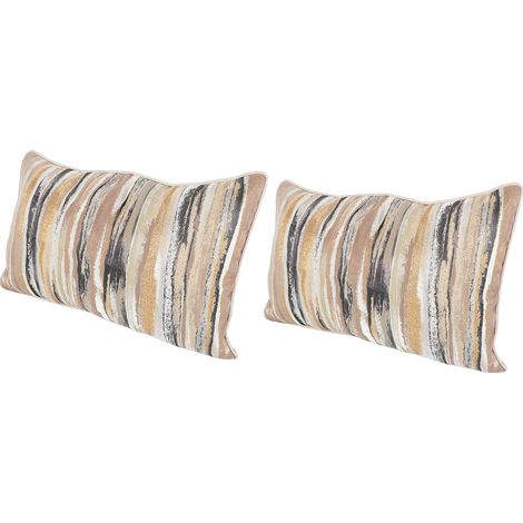 2er-Set Dekokissenbezüge aus Polyester, moderner Boho-Stil, für Sofa, Bett, Wohnzimmer, Schwarz/Gold, 50,8 x 30,5 cm / 20 x 12 Zoll (1/5)