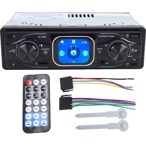 Autoradio simple DIN 2,2 pouces écran tactile – Bluetooth USB lumières éclatantes lecteur MP3 FM, audio (1/5)