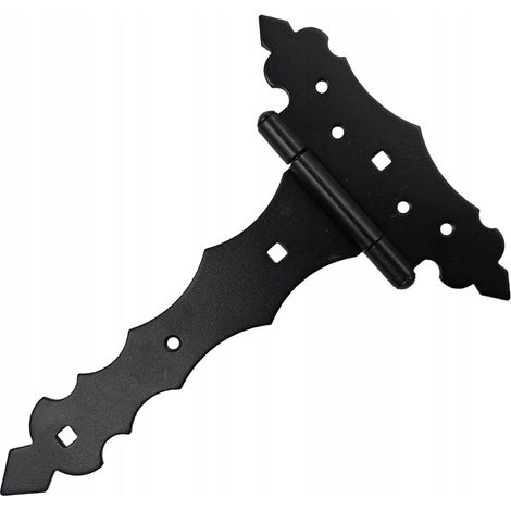 Charnière Décorative Triangle Domax ZOB200, 170 x 200 x 30 mm, Noir, Pour Portail Et Volet (1/5)