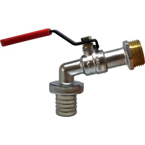 Robinet De Puisage - Sortie 20 Mm - Raccord 3/4 Pouces - Pour Cuve Eau De Pluie Et Tuyau D Arrosage - 1 Piece (1/5)
