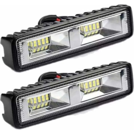Phare de travail LED 12V 24V – 16 LEDs 48W – Étanche IP67 pour camions. SUV. VTT – Lumière blanche 6000K. 1200lm (1/5)