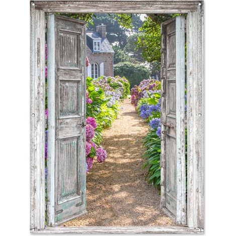 GARDEN POSTER See-through - Hydrangea - Flowers 120x160 cm (1/5)
