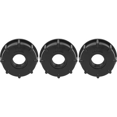 Lot de 3 raccords pour réservoir IBC, filetage grossier, adaptateur de vidange de tuyau, raccord en plastique, diamètre intérieur 60 mm, G3/4