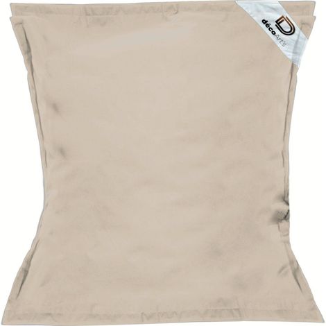 Housse pour pouf géant 180x140cm – Tissu résistant, déperlant et anti-UV – Coutures renforcées – Intérieur et extérieur – Beige