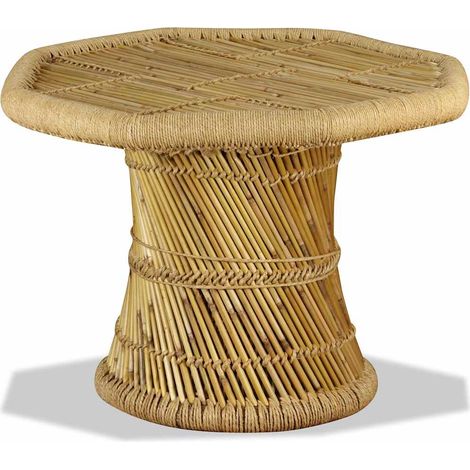 vidaXL Mesa de centro octogonal de bambú 60x60x45 cm (1/4)