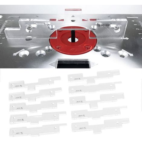 Ensemble de 10 tiges de réglage de précision en acrylique transparent pour fraiseuse, machine de formage, scie à table pour le travail du bois (1/5)