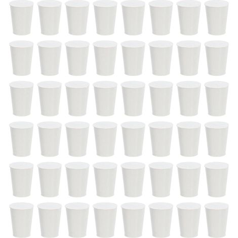 50 bouchons coniques en caoutchouc : bouchons flexibles blancs pour flacons de laboratoire et verrerie expérimentale - de 2,8 x 2 cm (1,1 x 0,8 po) compatibles avec la plupart des flacons (1/5)