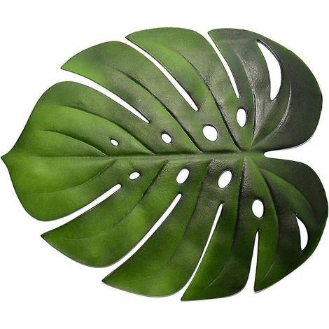 Napperon de cuisine en feuille de Monstera artificielle, dessous de plat antidérapant, décoration de table (1/5)