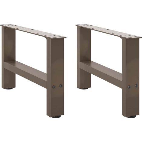 Maison Exclusive - Gambe per Tavolino da Caffè in Acciaio Naturale 2 pz 50x(30-31) cm Acciaio