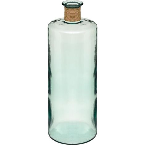 Vase aus recyceltem Glas, Höhe 75 cm, Blau - Atmosphera