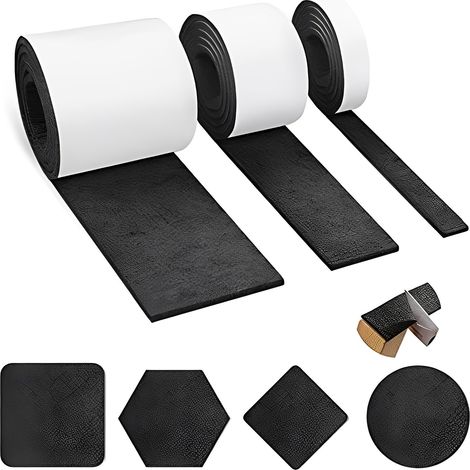 Lot de 3 rouleaux de bandes de feutre autocollantes, découpables, pour la protection de la maison, anti-usure, antidérapantes et anti-chocs. Patins de pieds de table WT01 (lot de 3). (1/5)