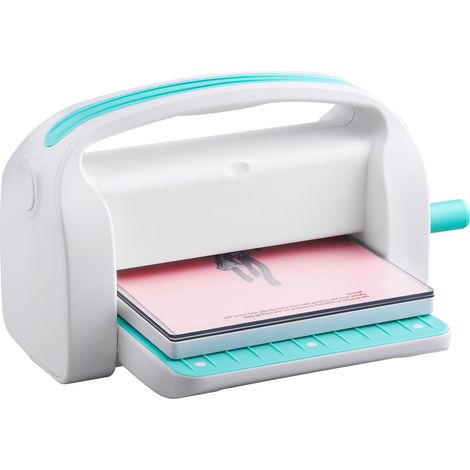 Mophorn Manuelle Stanz- und Prägemaschine, tragbares 9-Zoll-Scrapbooking-Set für Kunst und Handwerk, Kartenherstellung und Basteln, weiß
