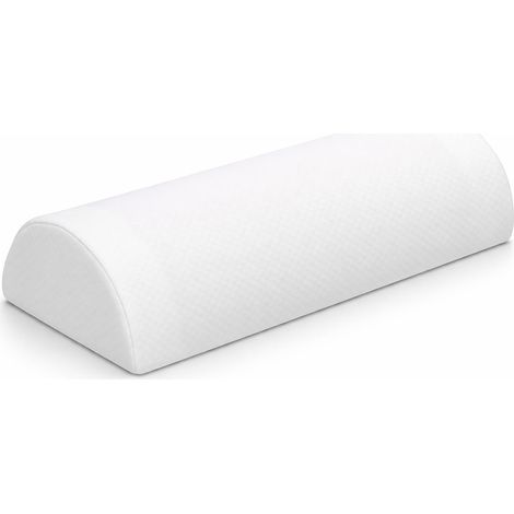Oreiller orthopédique demi-lune en mousse à mémoire de forme 50 cm avec couche de gel rafraîchissant Coussin de soutien lombaire Oreiller traversin idéal pour le cou, le bas du dos, les genoux et les (1/5)