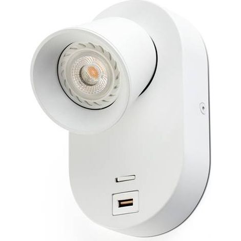 CORB Wandleuchte innen weiß GU10+USB 40135 (1/5)